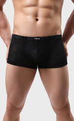 Men's Breathable Grid Pattern Trunk