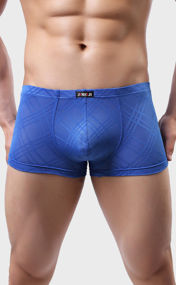 Men's Breathable Grid Pattern Trunk