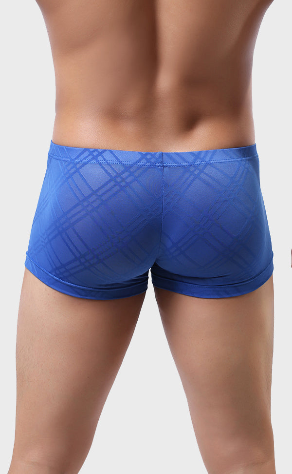 Men's Breathable Grid Pattern Trunk