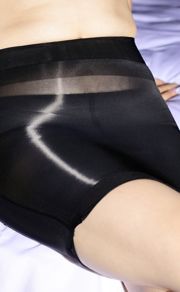 Glossy Solid Color High Rise Hip Skirt