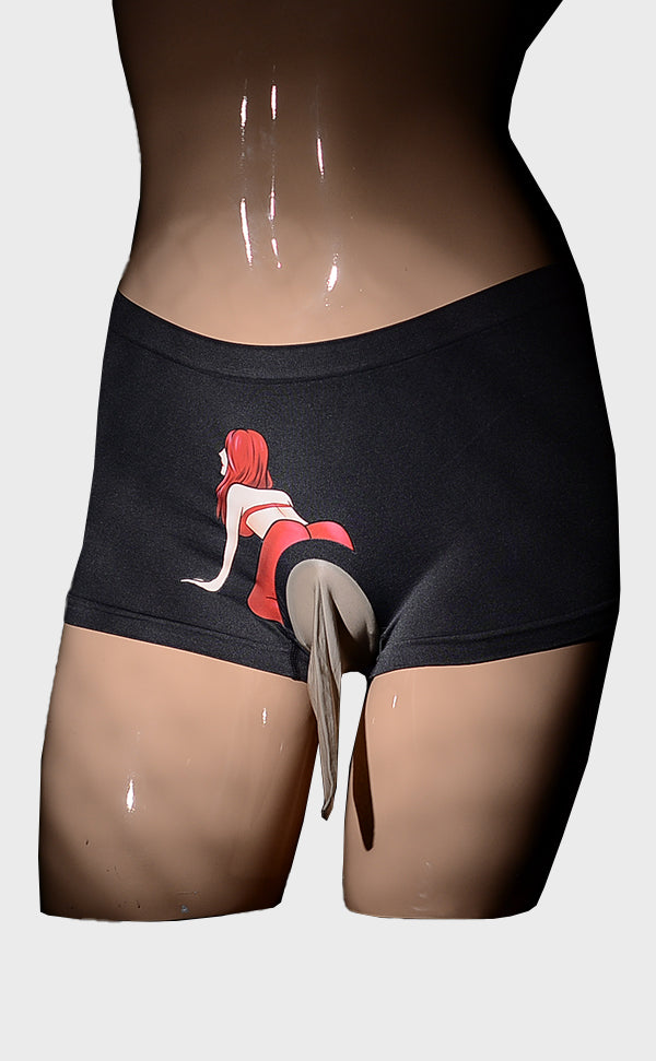 Men’s Sexy Cartoon Trunks with Sheath Closed