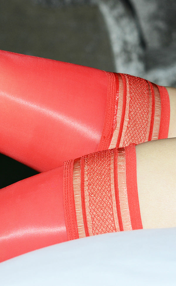 High-Glossy Stay Up Thigh Highs