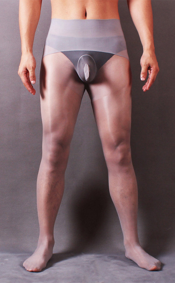 Men’s Shiny Seamless Tights Sheath Closed