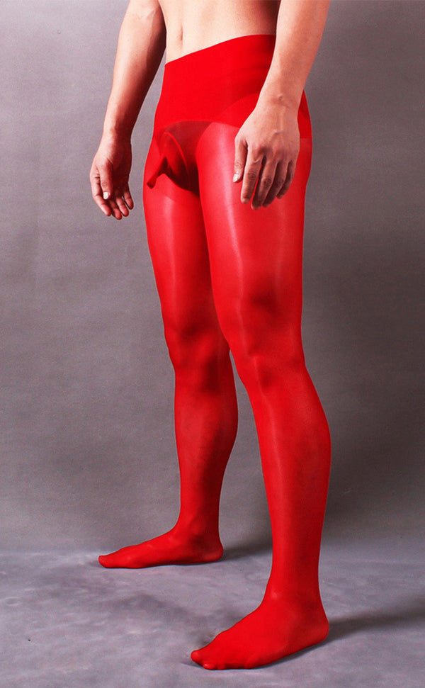 Men’s Shiny Seamless Tights Sheath Closed