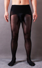 Men’s Shiny Seamless Tights Sheath Closed