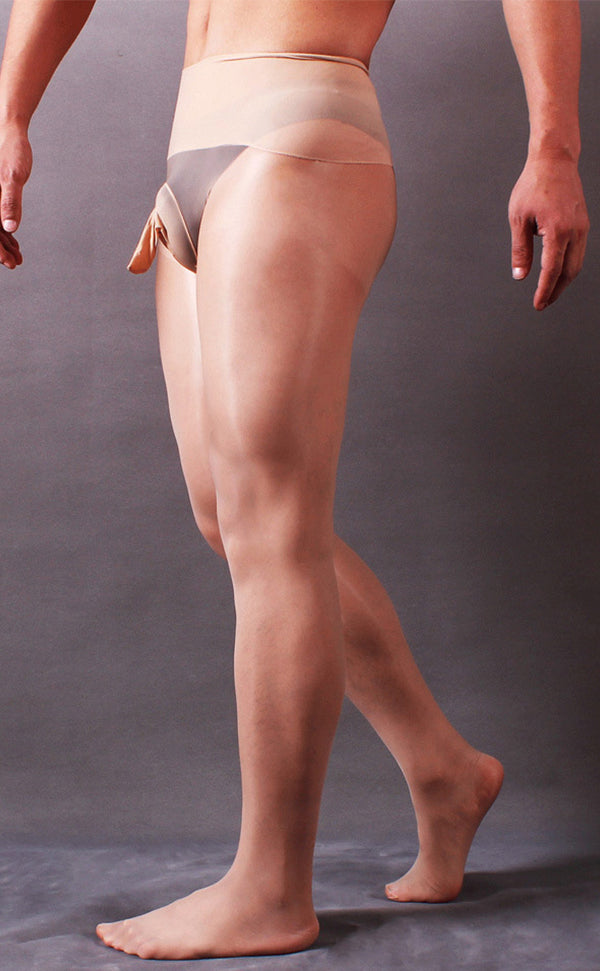 Men’s Shiny Seamless Tights Sheath Closed