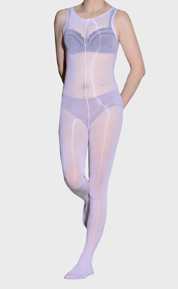 Unisex High-Glossy Sleeveless Bodystockings