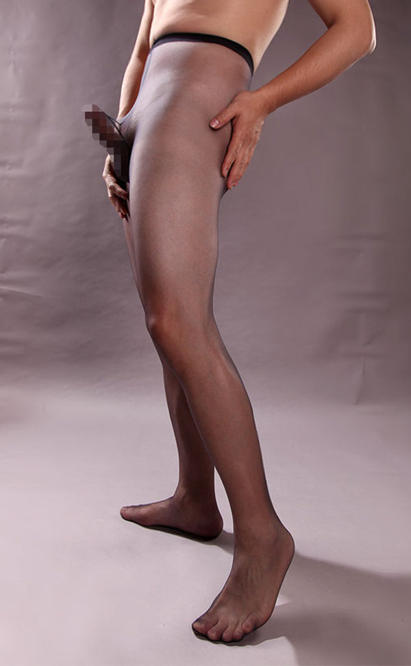 Men's Sheer Tights with Pouch