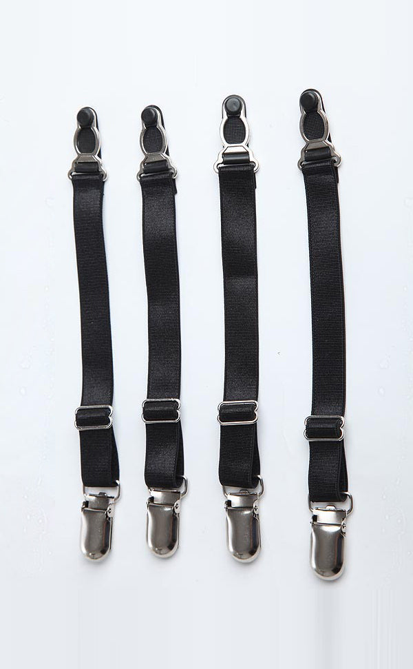 4 Pcs Adjustable Metal Duckbill Buckle Garters