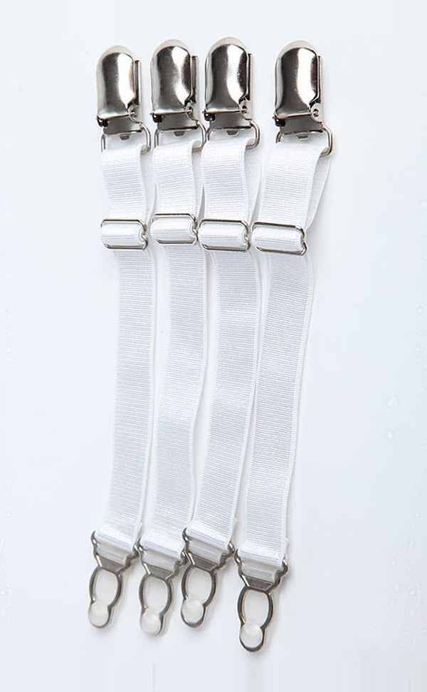 4 Pcs Adjustable Metal Duckbill Buckle Garters