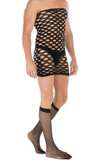 Men’s Large Hole Mesh Bodystocking