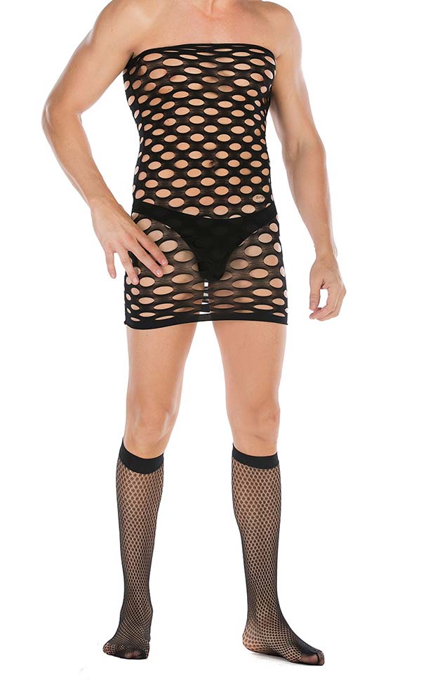 Men’s Large Hole Mesh Bodystocking