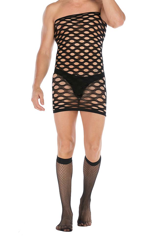 Men’s Large Hole Mesh Bodystocking