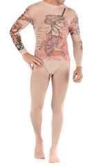 Men’s Sheer Printing Bodystocking