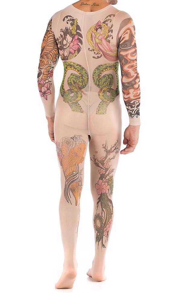 Men’s Sheer Printing Bodystocking