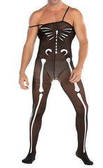 Men’s Skeleton Halloween Costume Bodystocking