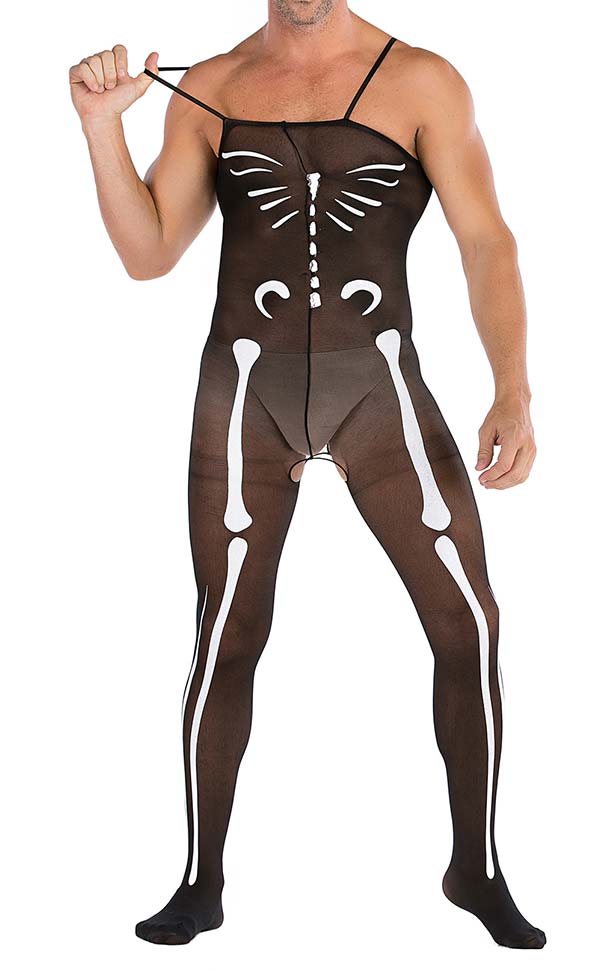 Men’s Skeleton Halloween Costume Bodystocking