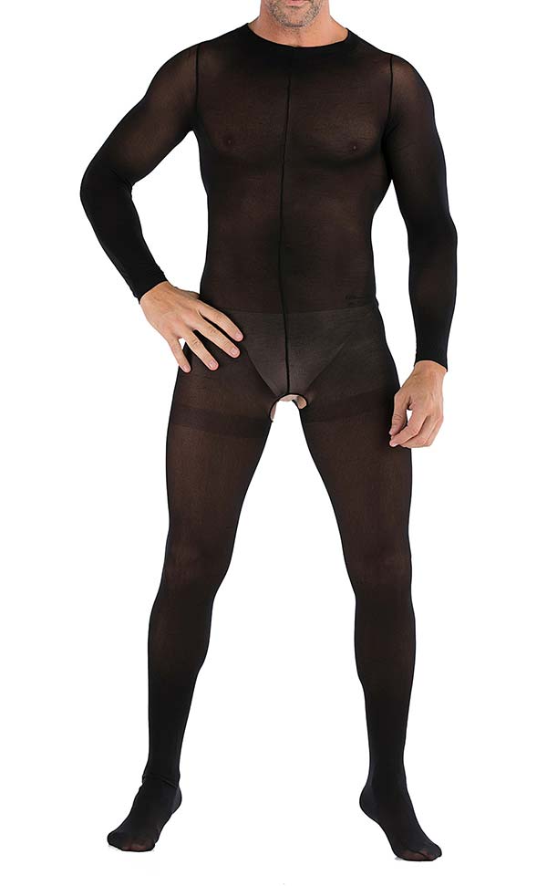 Men’s Sexy Matte Crotchless Bodystocking