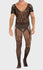 Men’s Fishnet Floral Pattern Backless Bodystocking