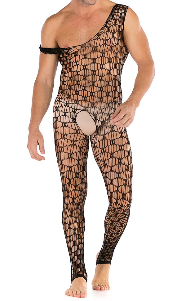 Men’s Sexy Large Net Sleeveless Body Stocking