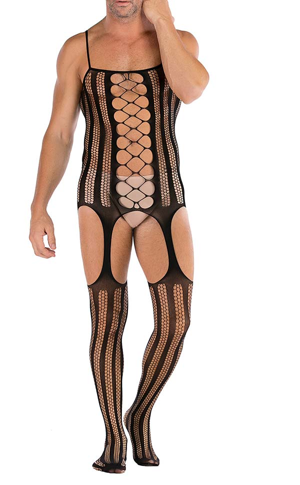 Men’s Crotchless Suspender Bodystocking