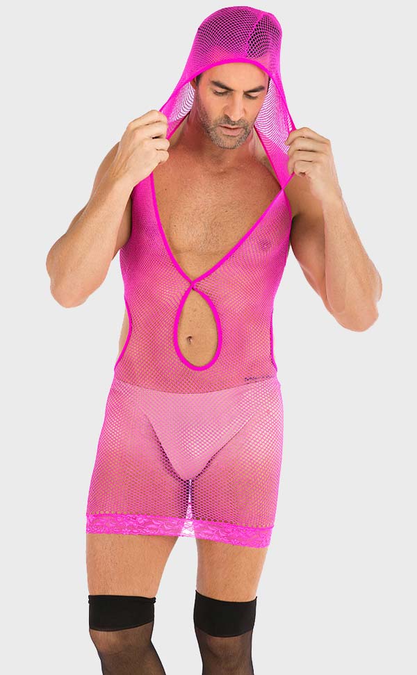 Men's Sexy Fishnet Halter Lingerie