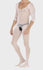 Men's White Scoop Neck Bodystocking Open Crotch