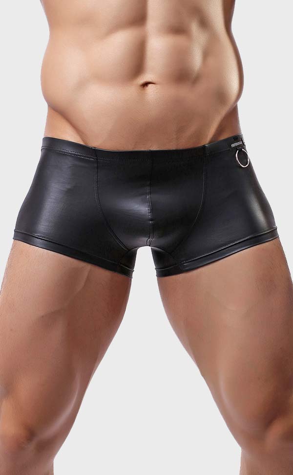 Sexy Men’s Faux Leather Trunks