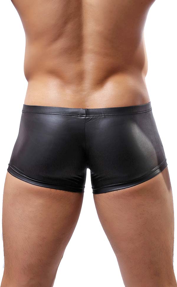 Sexy Men’s Faux Leather Trunks