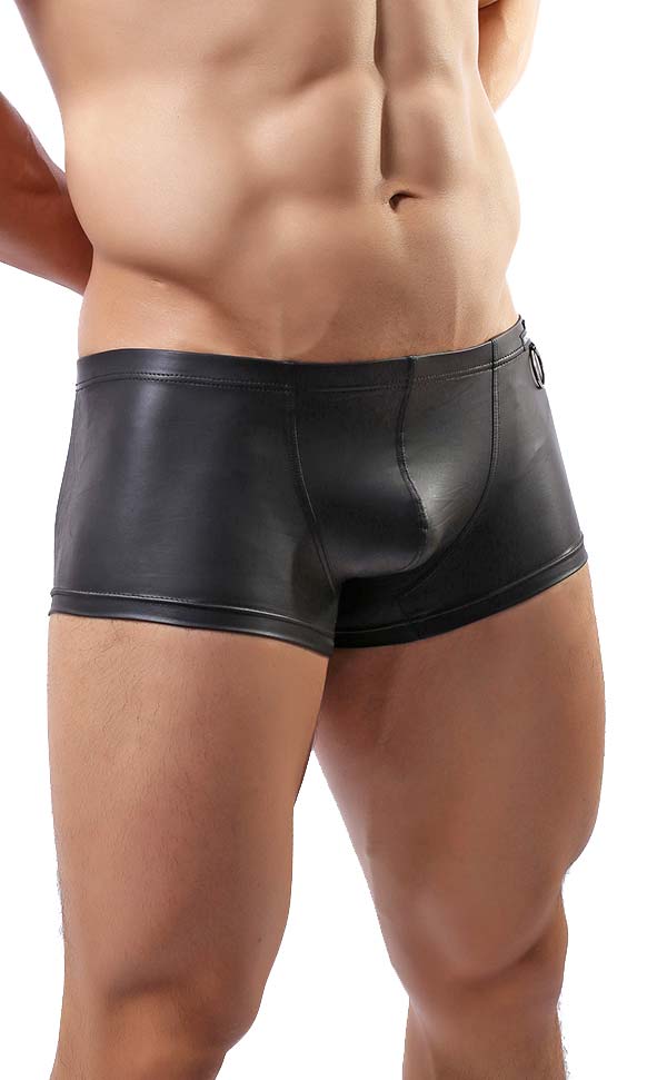 Sexy Men’s Faux Leather Trunks