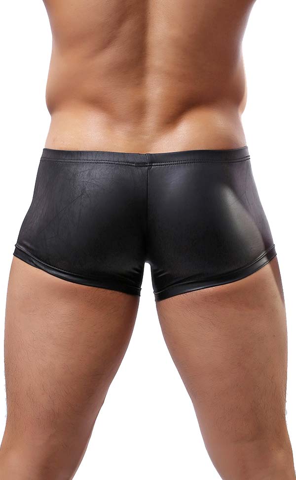 Men’s Faux Leather U-Shape Trunks