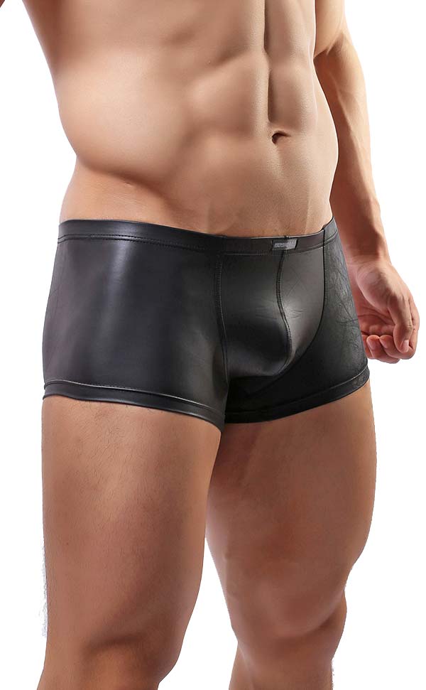 Men’s Faux Leather U-Shape Trunks