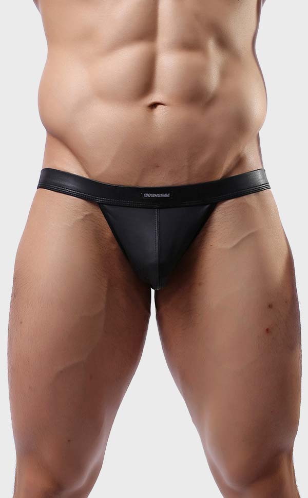 Sexy Men’s Faux Leather Jockstraps