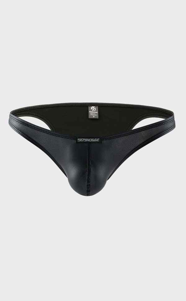 Low Rise Men’s Faux Leather Bikini