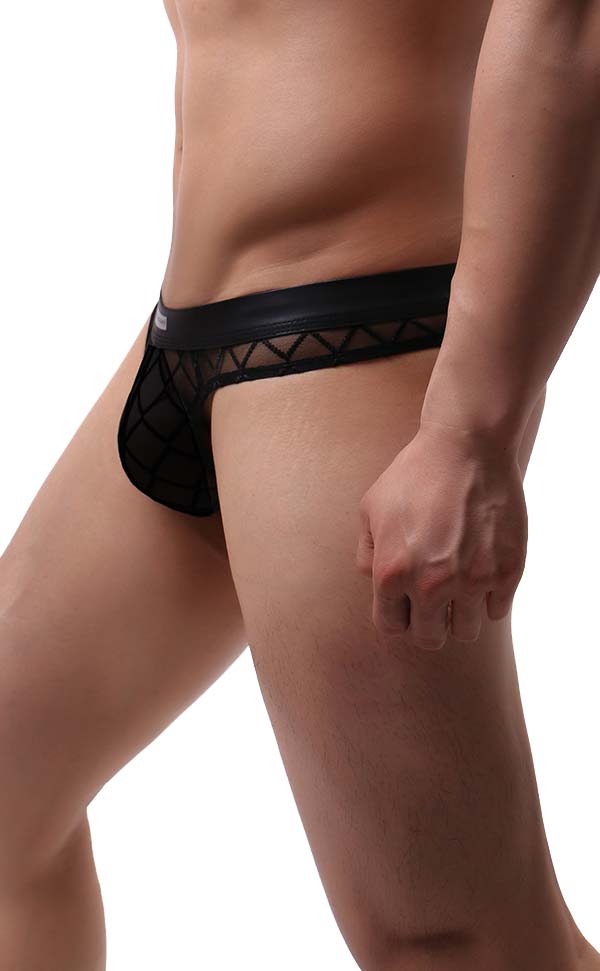 Men's See Through Net Thongs