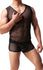 Men's Sheer Mesh Tank Top and Bulge Trunk