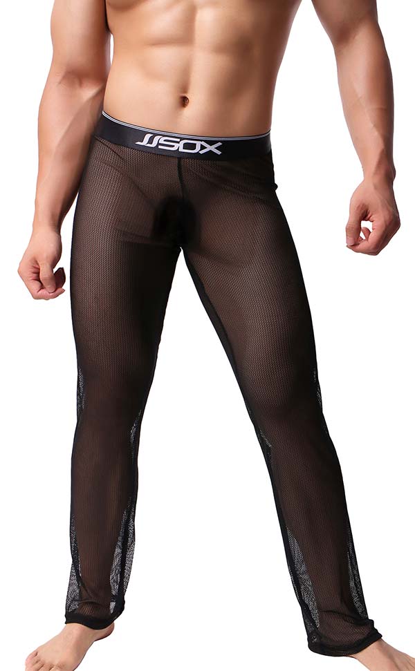 Men's Sex Mesh See Through Pants