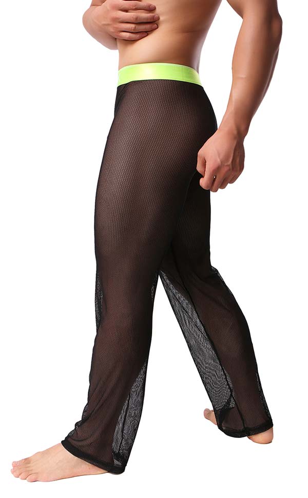 Men's Sex Mesh See Through Pants