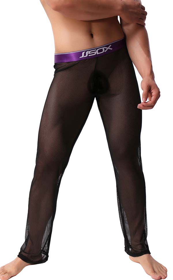 Men's Sex Mesh See Through Pants