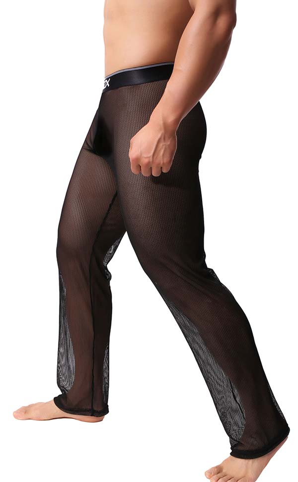 Men's Sex Mesh See Through Pants
