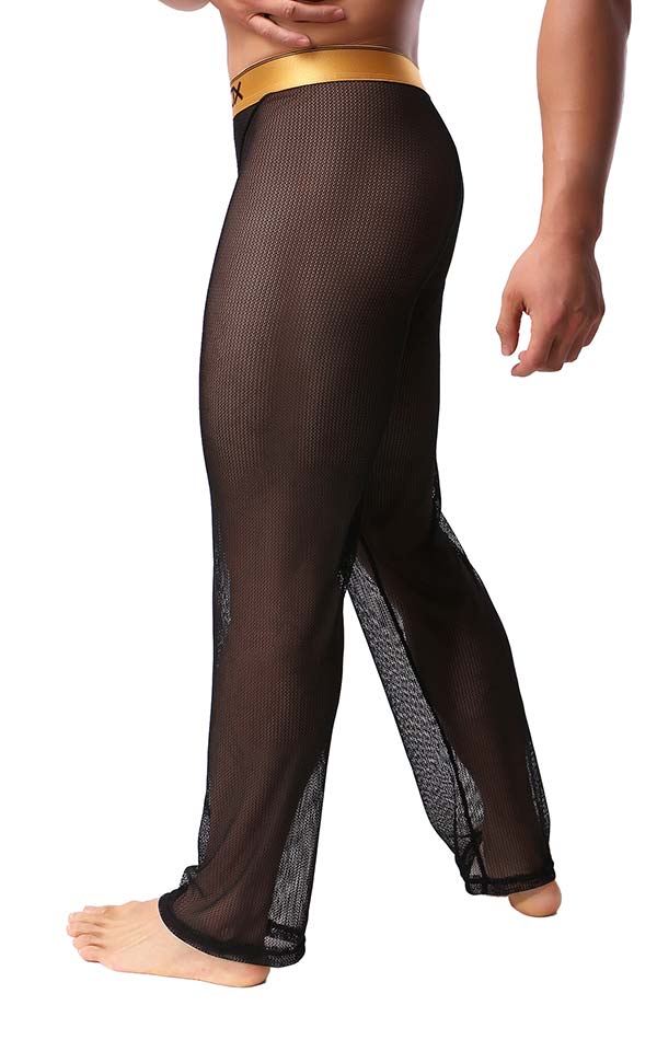 Men's Sex Mesh See Through Pants