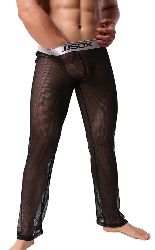 Men's Sex Mesh See Through Pants