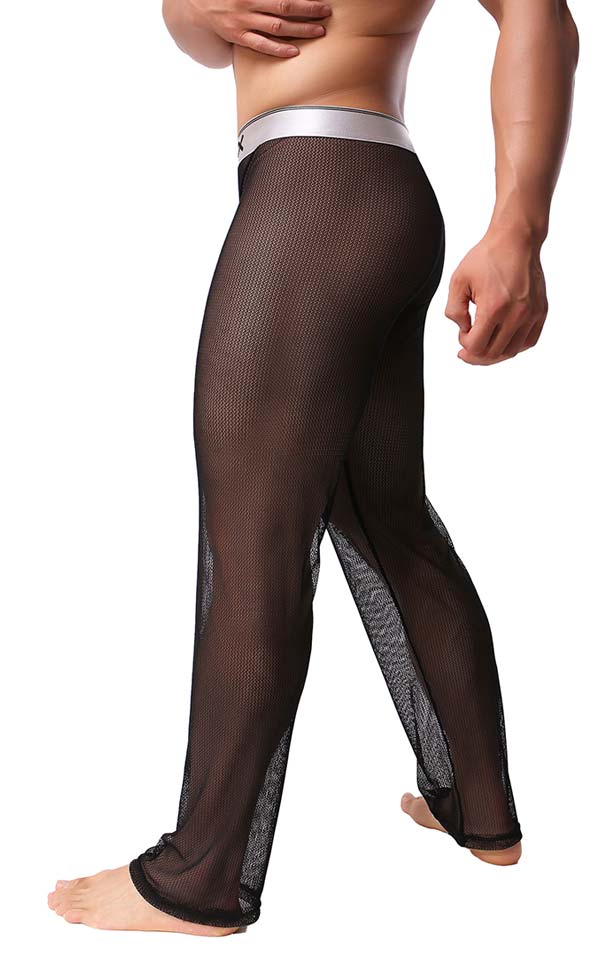 Men's Sex Mesh See Through Pants