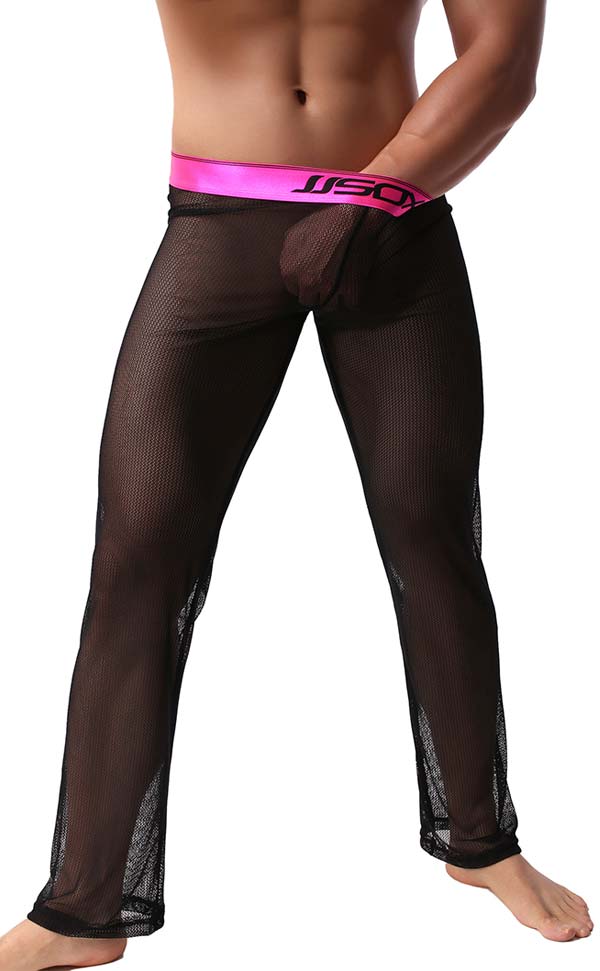 Men's Sex Mesh See Through Pants