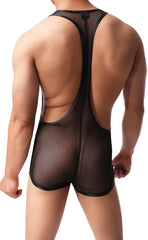 Men's Mesh Boxer Bodysuit