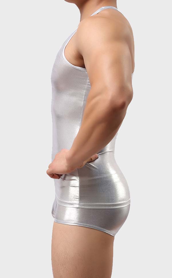 Metallic Shiny Vest Sets for Men