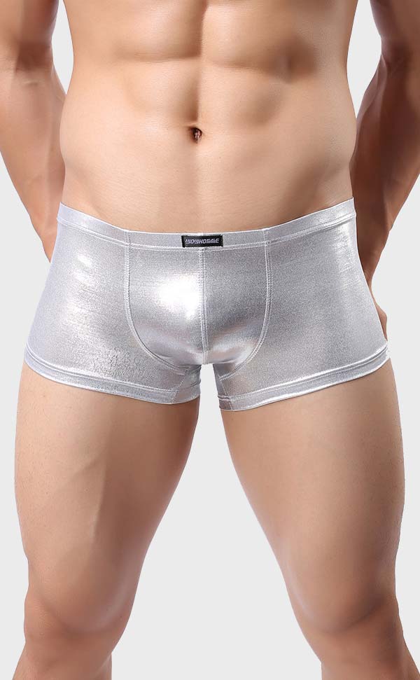 Men's Shiny Metallic U-Shape Trunks