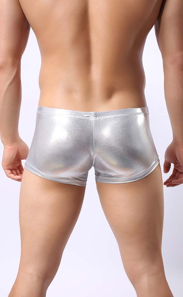 Men's Shiny Metallic U-Shape Trunks