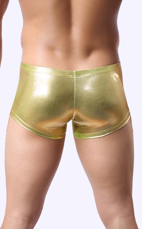 Men's Shiny Metallic U-Shape Trunks