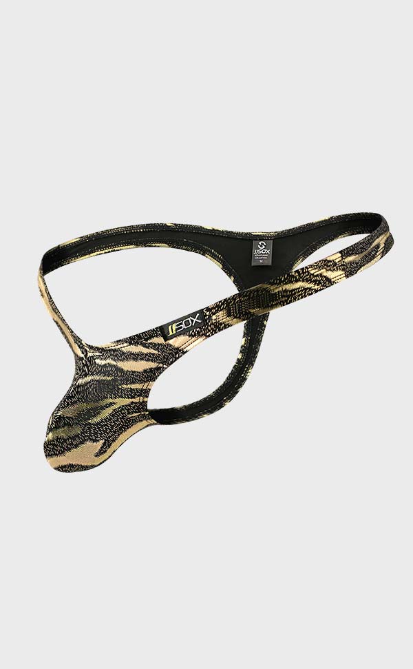 Men's Leopard Print Thongs